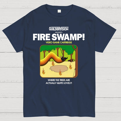 Retro Blazing Swamp Geek T-Shirt