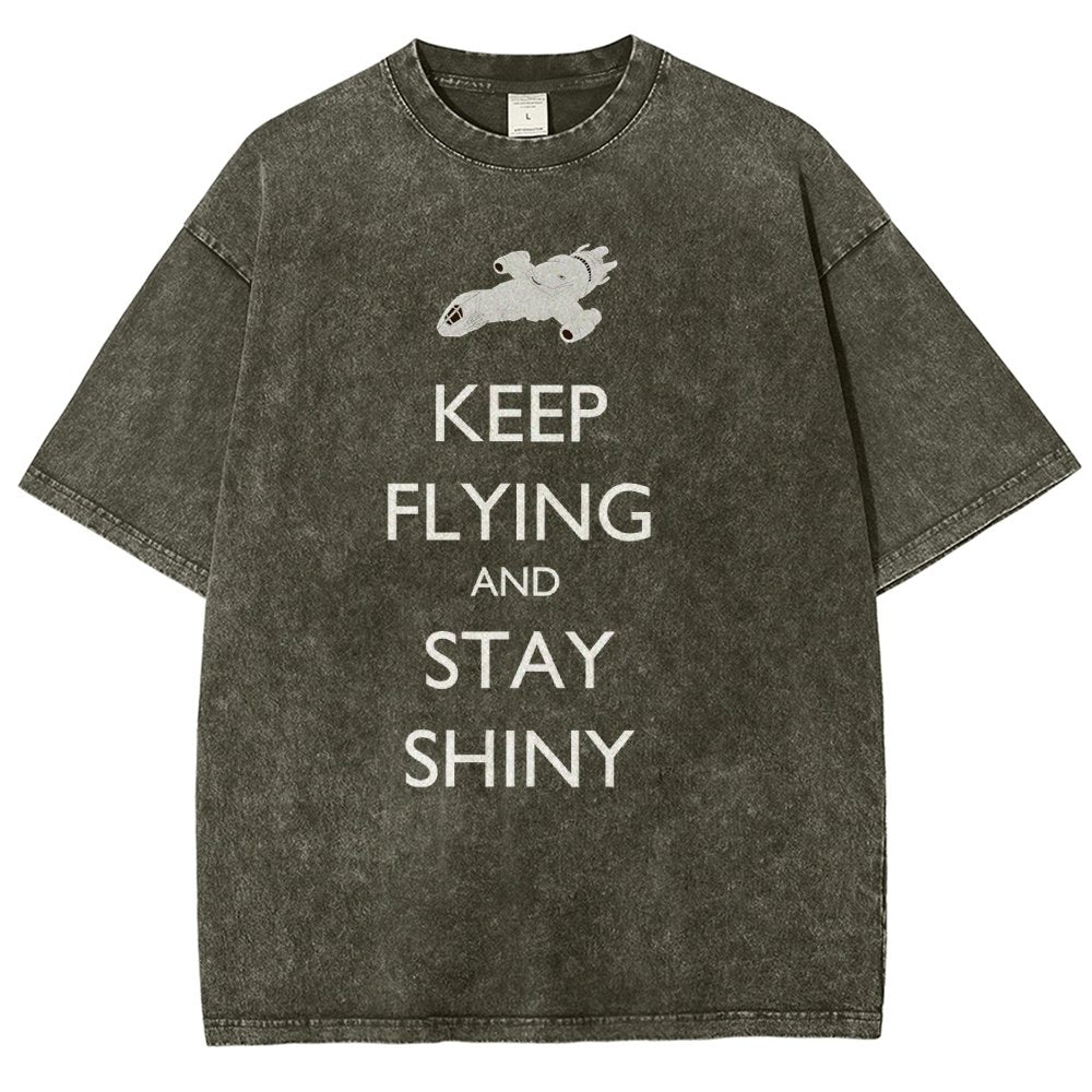 Keep Flying And Stay Shiny Vintage Distressed T-shirt