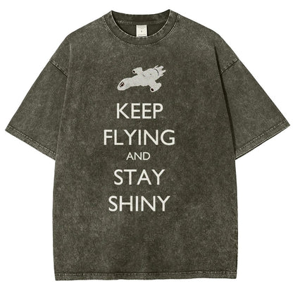 Keep Flying And Stay Shiny Vintage Distressed T-shirt