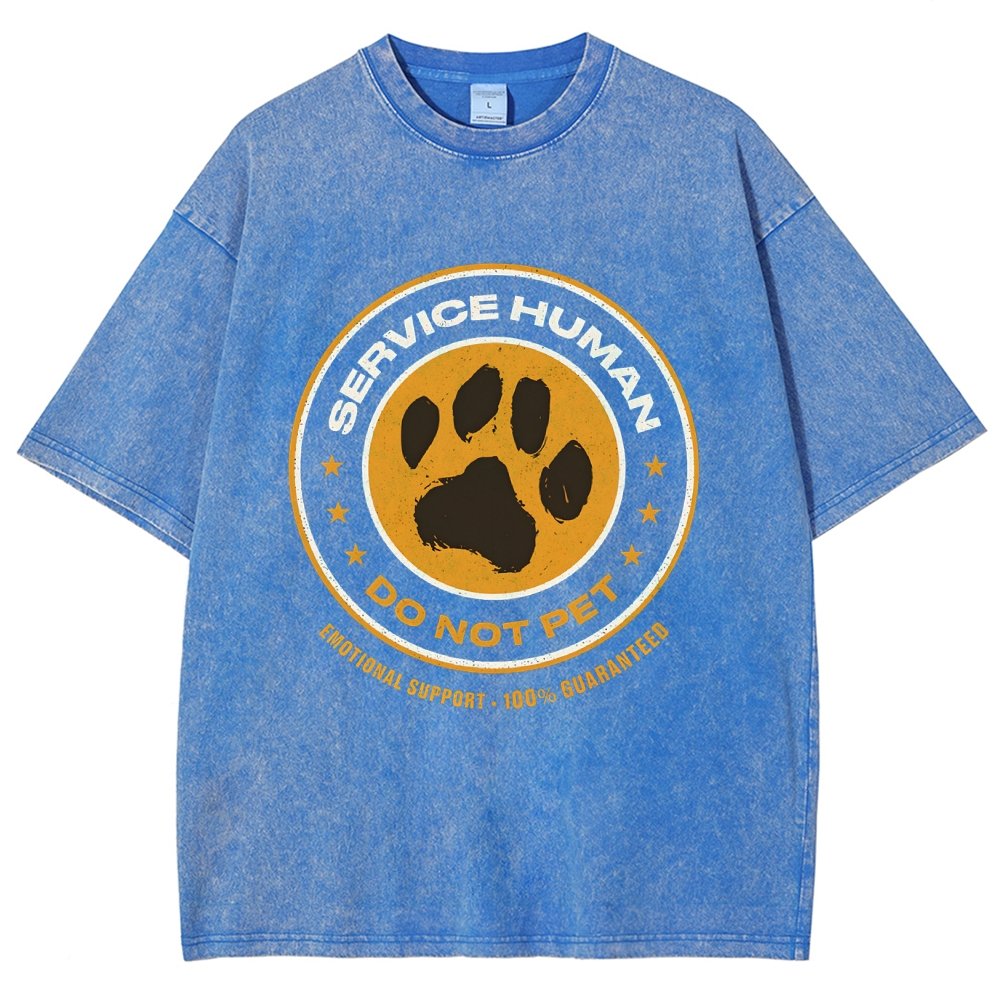 Service Human Do Not Pet Vintage Distressed T-shirt