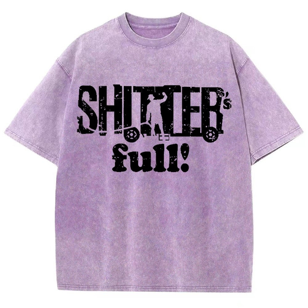 Shitter's Full! Christmas Humor Vintage Distressed T-shirt