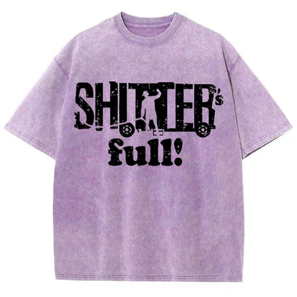 Shitter's Full! Christmas Humor Vintage Distressed T-shirt
