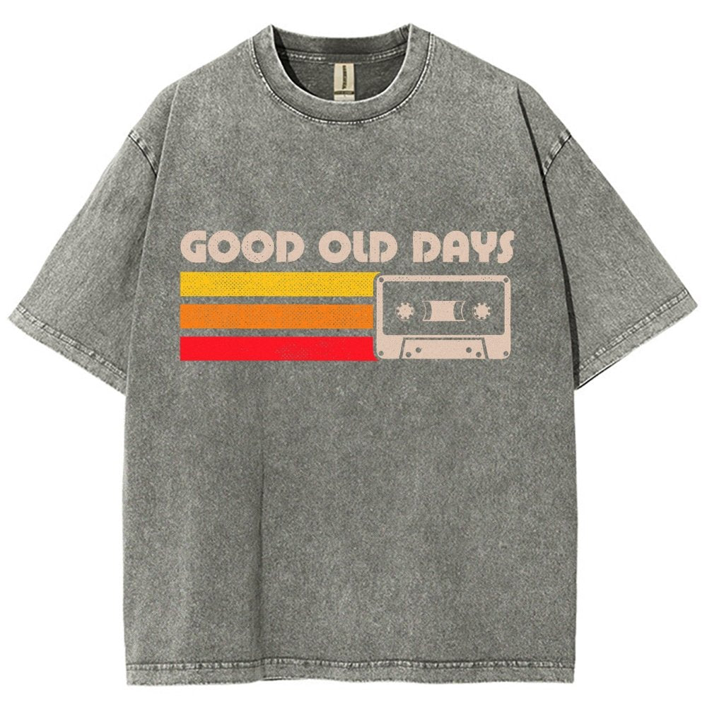 Old Days Vintage Mixtape Vintage Distressed T-shirt