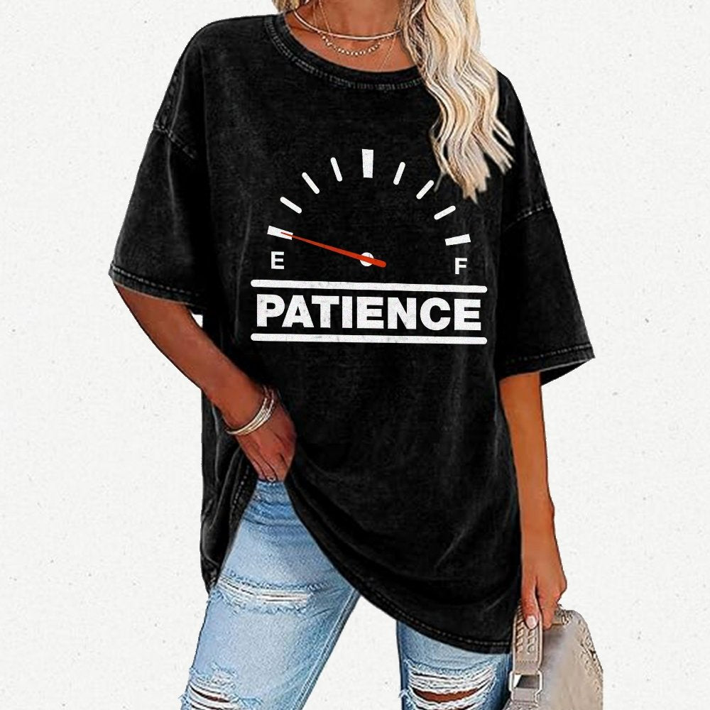 Funny Patience Vintage Distressed T-shirt