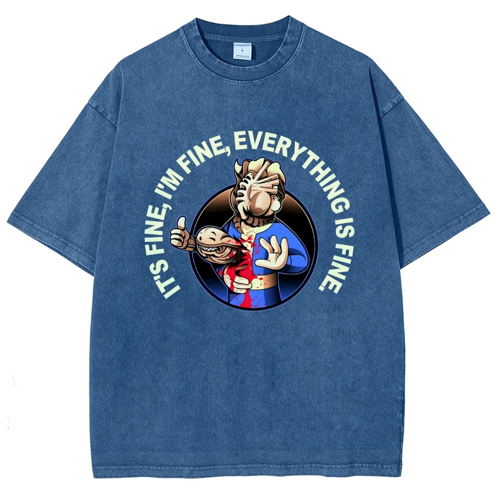 I'M Fine Everything Is Fine Vintage Distressed T-shirt