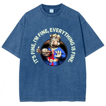 I'M Fine Everything Is Fine Vintage Distressed T-shirt