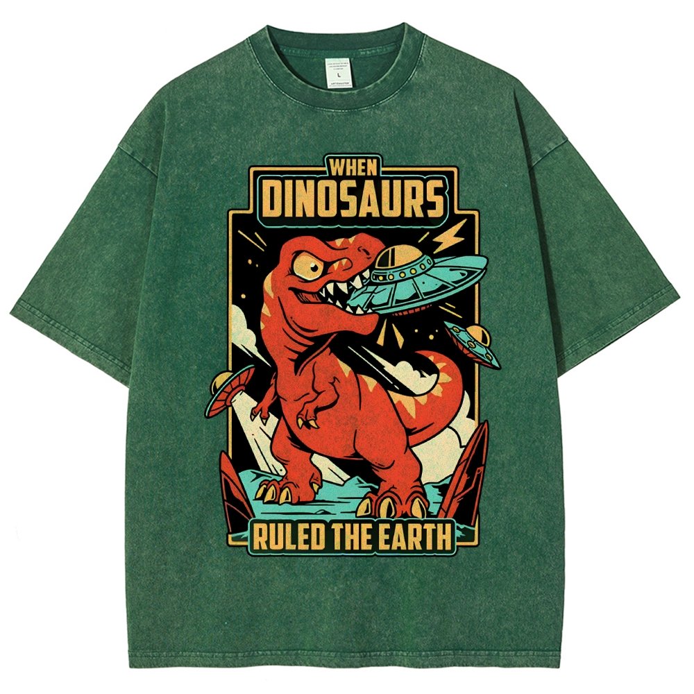 When Dinosaurs Ruled The Earth Vintage Distressed T-shirt