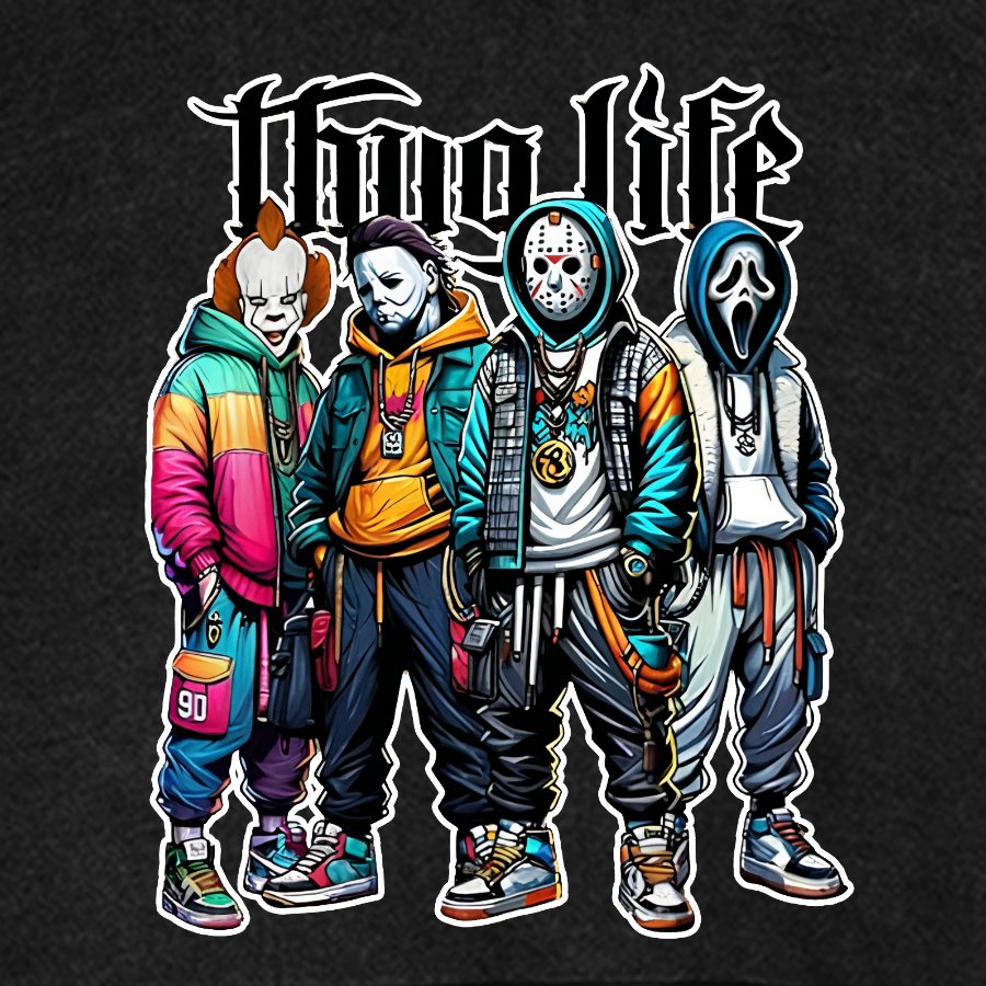 Horror Character Halloween Vintage Distressed Hoodie
