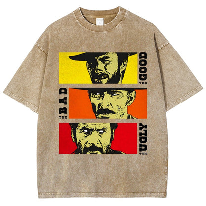 The Good The Bad The Ugly Cat   Vintage Distressed T-shirt