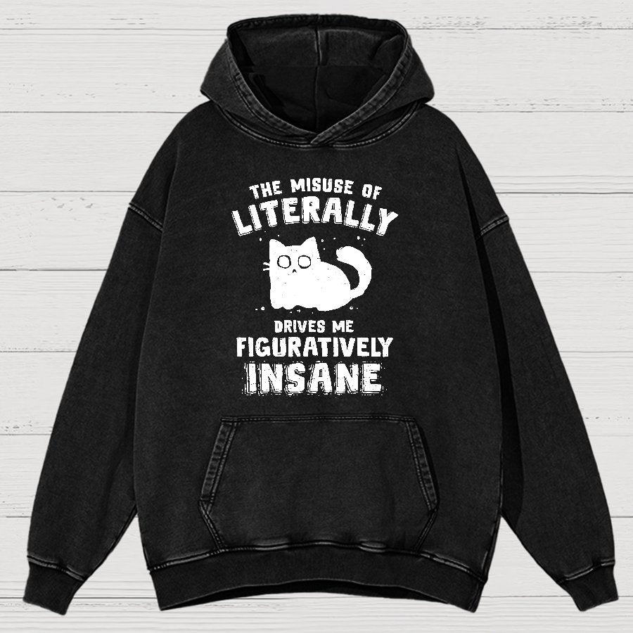 Figuratively Insane Vintage Distressed Hoodie