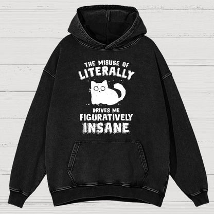 Figuratively Insane Vintage Distressed Hoodie