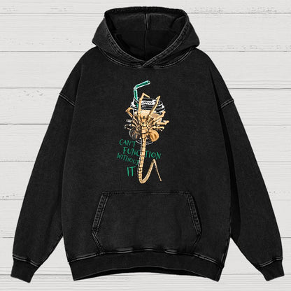 Can't Function Without It Vintage Distressed Hoodie