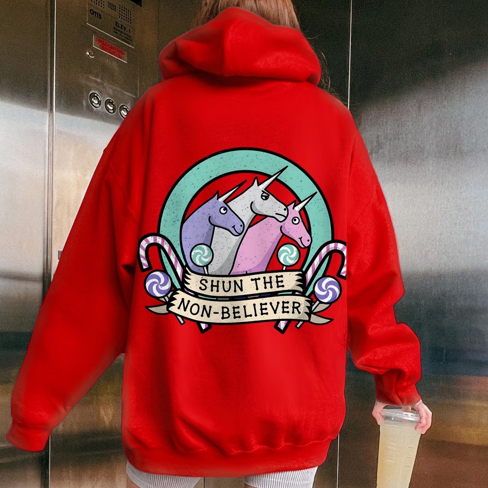 Shun The Non-Believer Printed Back Unisex Cotton Hoodie