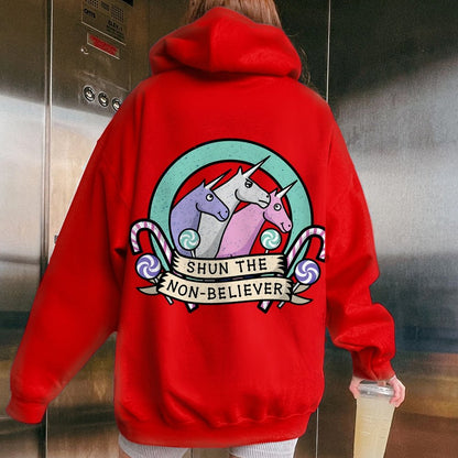 Shun The Non-Believer Printed Back Unisex Cotton Hoodie