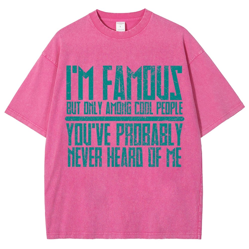 I’m Famous Among Cool People Vintage Distressed T-shirt