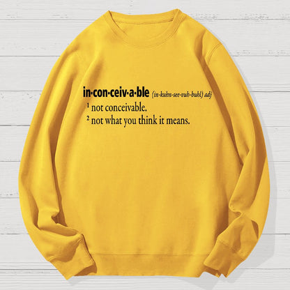Unbelievable Definition Geek Cotton Sweatshirt