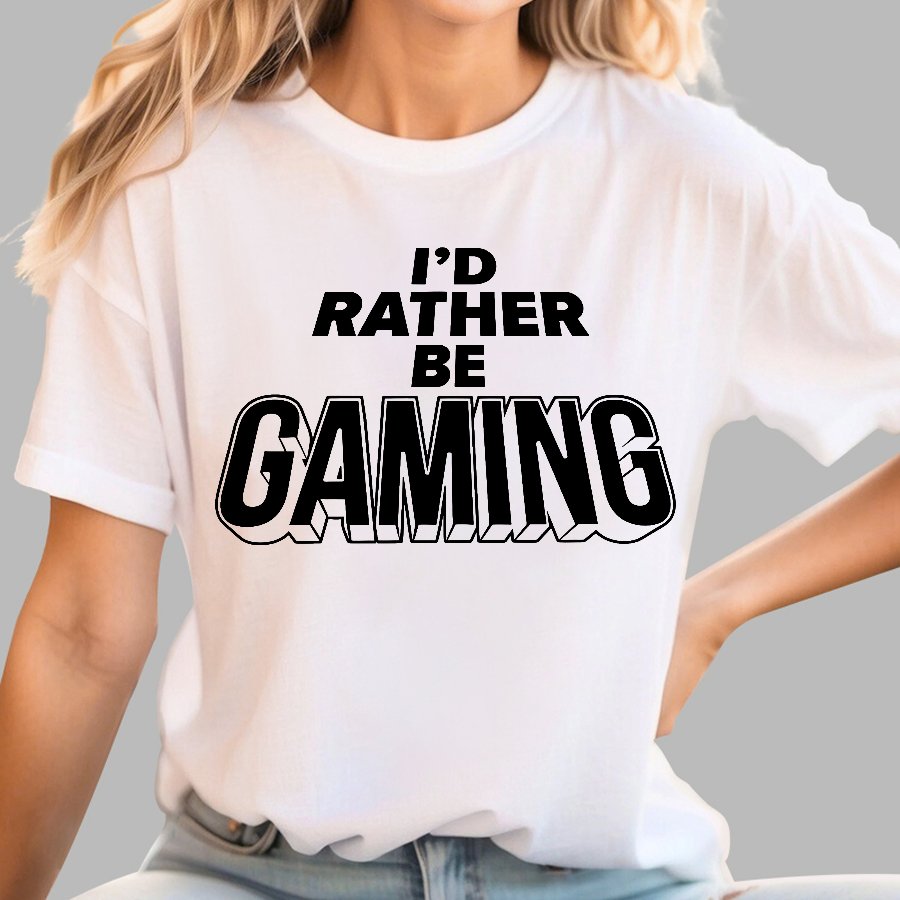 I'd Rather Be Gaming Geek T-Shirt
