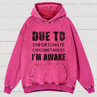 Unfortunate Circumstances Awake Vintage Distressed Hoodie
