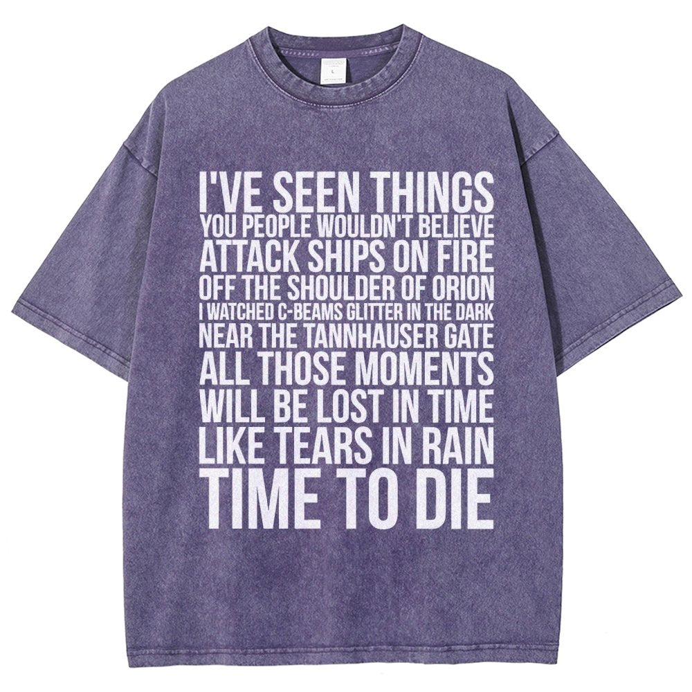 Like Tears In Rain...Time To Die Vintage Distressed T-shirt