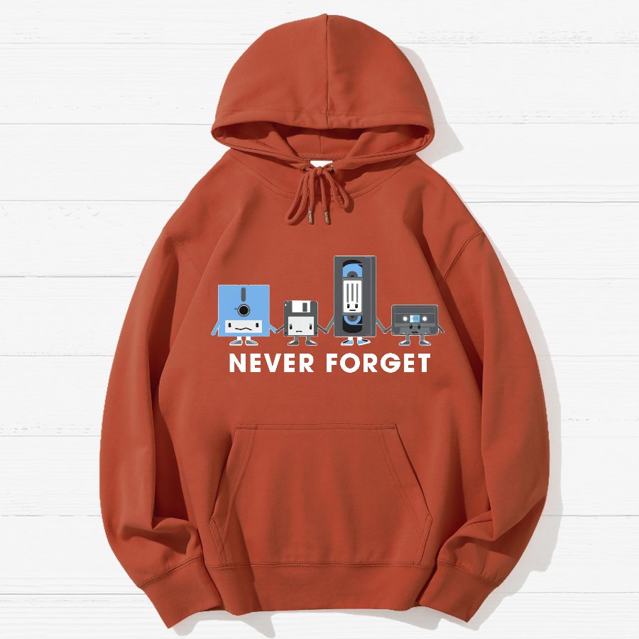 Never Forget Geek Cotton Hoodie