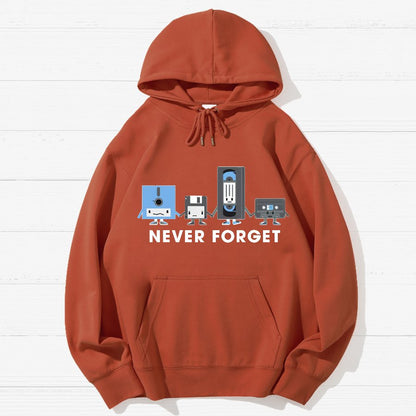Never Forget Geek Cotton Hoodie