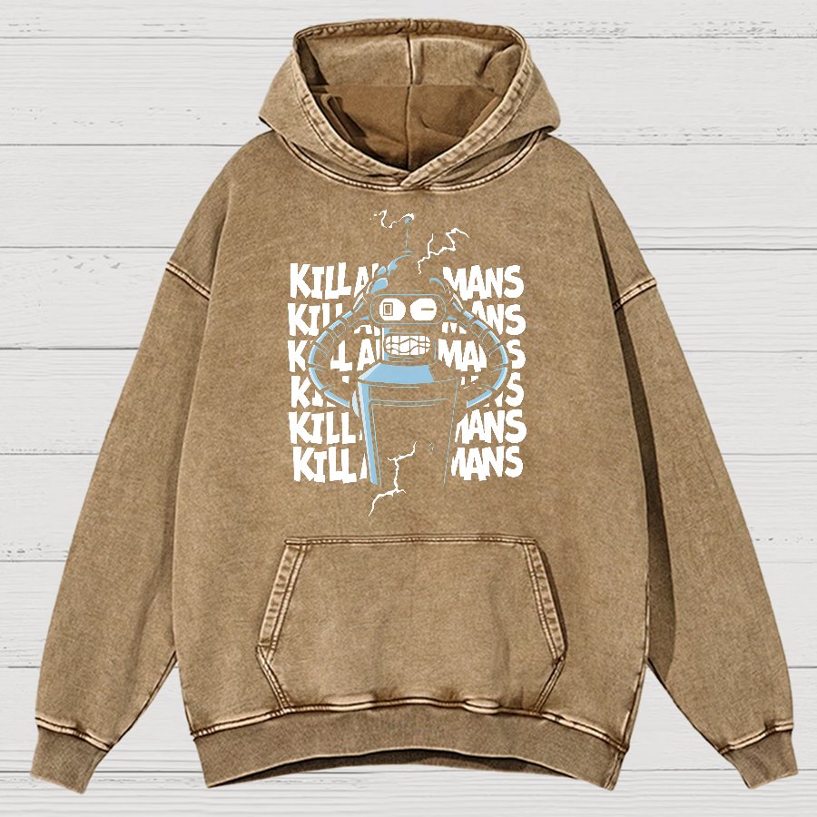 Machine Failure Vintage Distressed Hoodie
