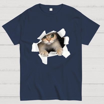 3D Cat Nerdy T-Shirt