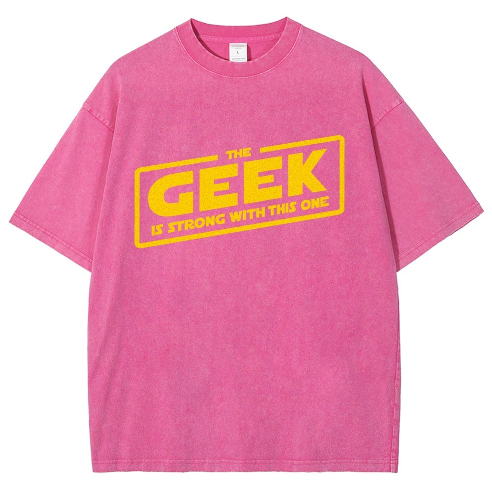 The Geek Is Strong Vintage Distressed T-shirt
