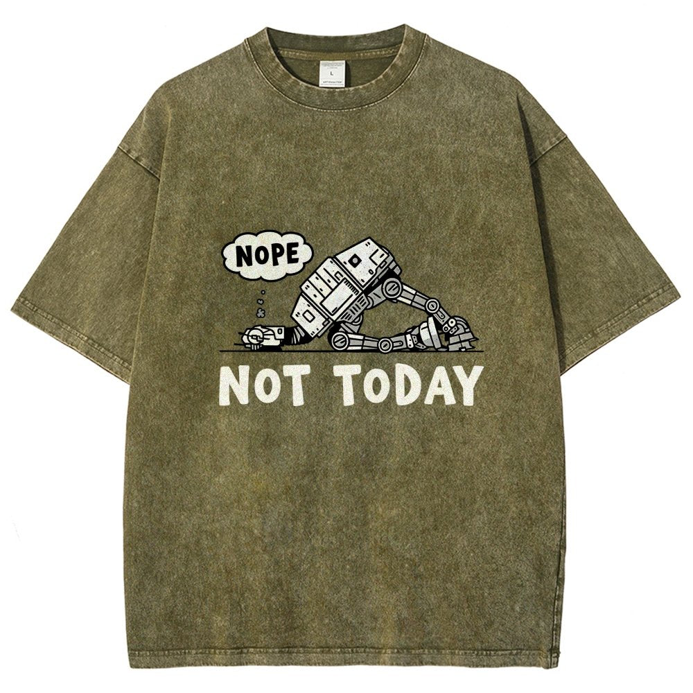 No Not Today  Vintage Distressed T-shirt