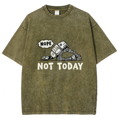 No Not Today  Vintage Distressed T-shirt