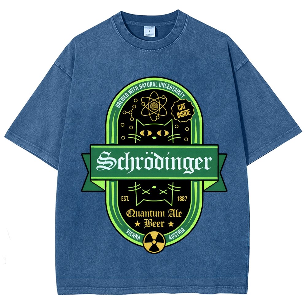 Schrodinger Quantum Ale Beer Vintage Distressed T-shirt