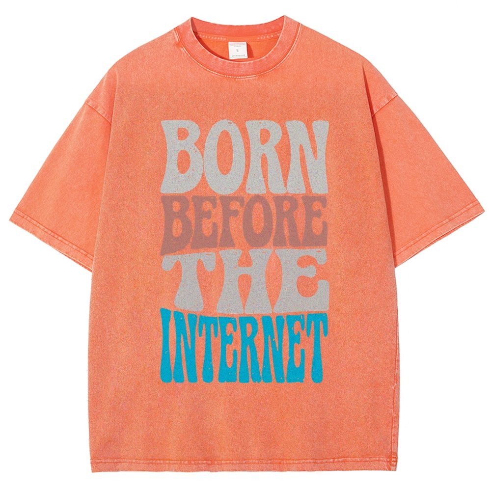 Born Before the Internet Vintage Distressed T-shirt