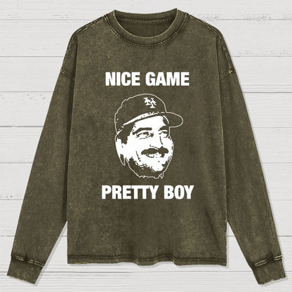 NICE GAME PRETTY BOY Washed Long Sleeve Tee