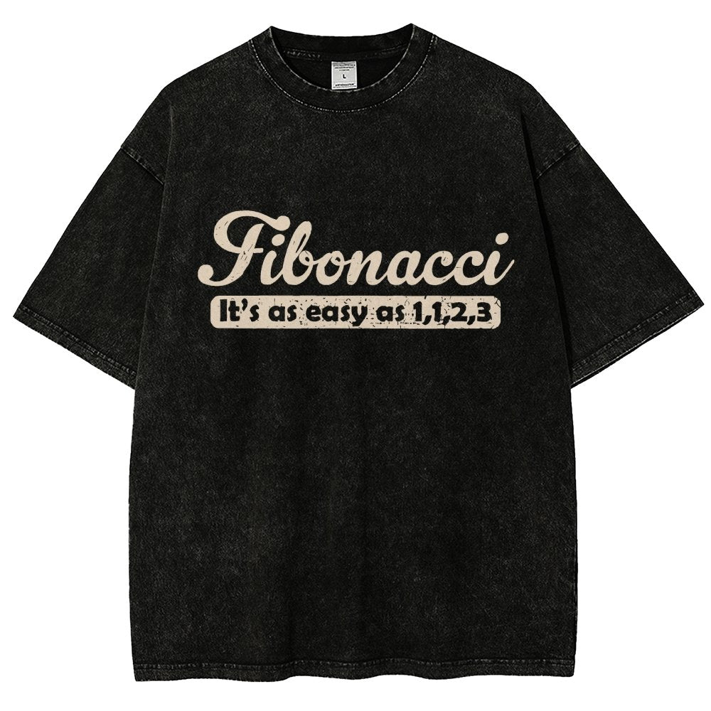 Fibonacci Funny Math Vintage Distressed T-shirt