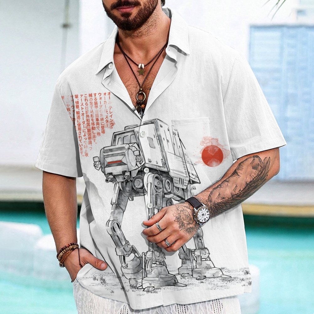 Astrobot Invention Armored Walker Geek Hawaiian Shirt
