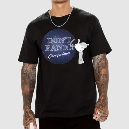 Don't Panic Grab a Towel！Geek T-Shirt