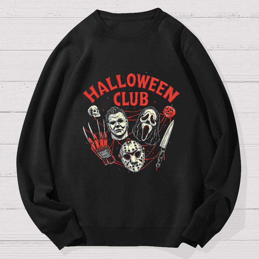 Halloween Club Geek Cotton Sweatshirt