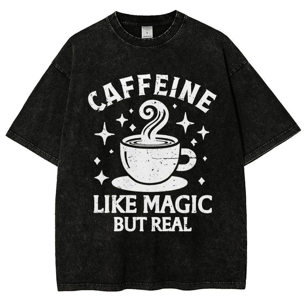 Caffeine Like Magic Vintage Distressed T-shirt