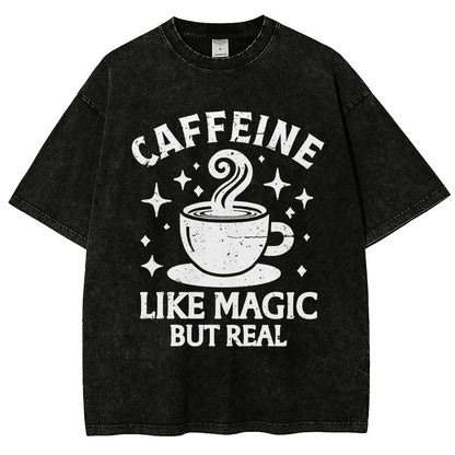 Caffeine Like Magic Vintage Distressed T-shirt