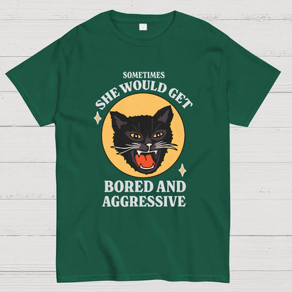 Angry Cat Funny Geek T-Shirt