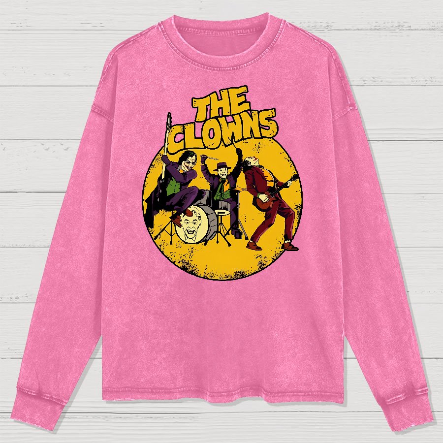 Horror Killer Rock Washed Long Sleeve Tee