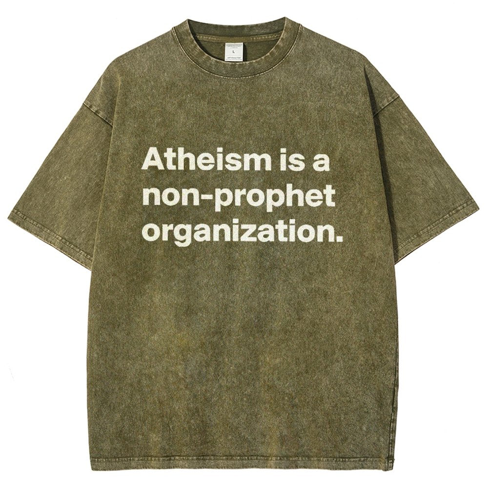 Atheism Is A Non-Prophet Organization Vintage Distressed T-shirt
