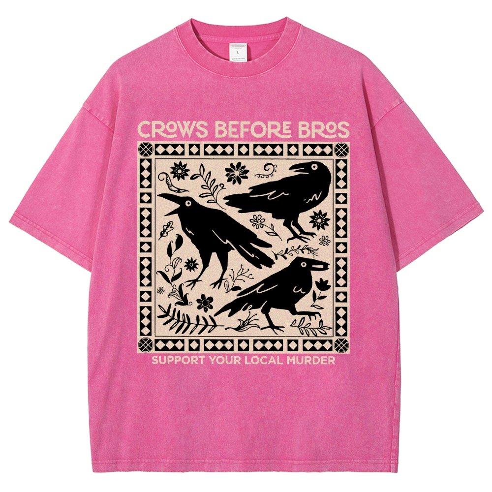 Crows Before Bros Vintage Distressed T-shirt