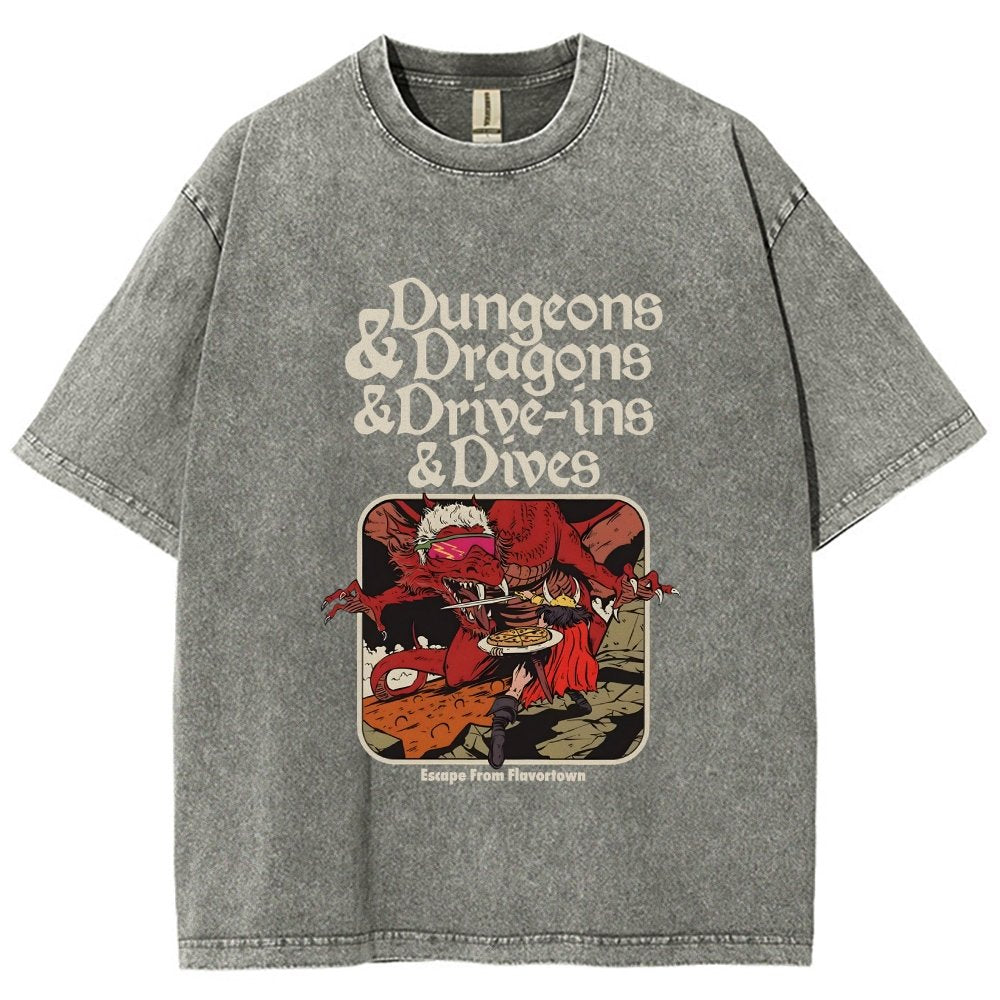 Mystic Realm Dive Ins And Dives Vintage Distressed T-shirt