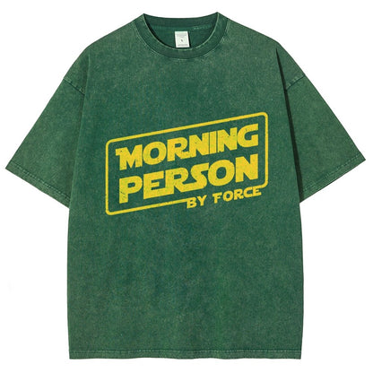 Morning Person By Force Vintage Distressed T-shirt