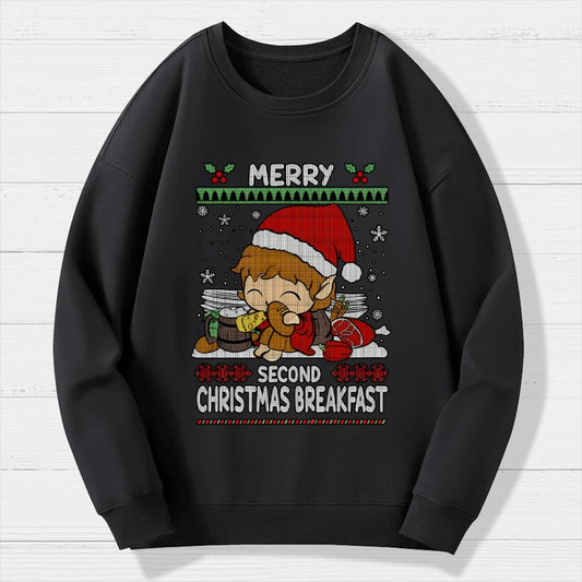 Extra breakfast Christmas Geek Cotton Sweatshirt