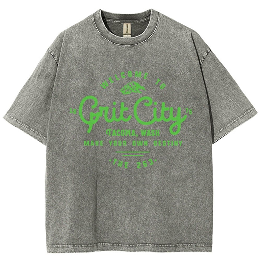 Grit City Tacoma Washington Vintage Distressed T-shirt