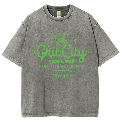 Grit City Tacoma Washington Vintage Distressed T-shirt