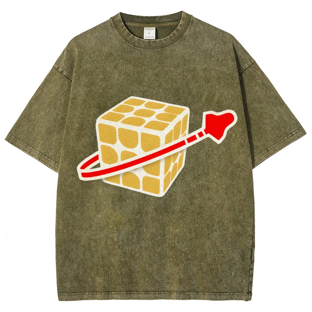 Cubeman Vintage Distressed T-shirt