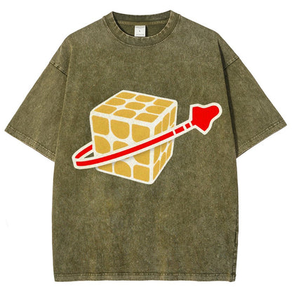 Cubeman Vintage Distressed T-shirt
